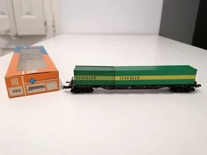 Roco H0 4362 Vagón Plataforma Container Schenker DB OVP - Imagen 1 de 7
