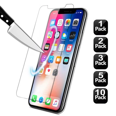 [2/3Pcs] Tempered Glass Film Screen Protector Saver iPhone XS Max/LG/HTC M9 Lot - image 1 of 4