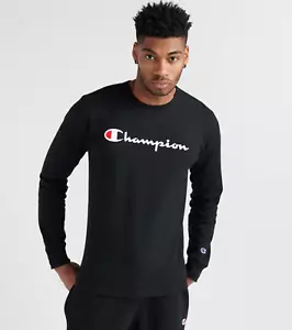 NUEVA CON ETIQUETAS CAMISETA DE MANGA LARGA CAMPEON LIFE HERITAGE SCRIPT BORDADO S M L XL - Imagen 1 de 3
