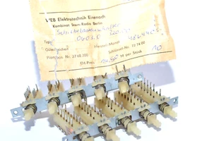 DDR Schiebetastenschalter / Tastensatz VEB Typ 0603.0, 5-fach, Reparatur, NOS - Picture 1 of 10