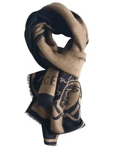 Versace Schal Sc46lab0735 Stola Wolle Braun Herren - Bild 1 von 6