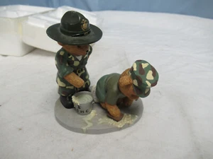 USMC Elbow Grease Faithful Fuzzies Marine Corps Camp Bears Collection (JJ) - Picture 1 of 6