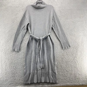Rails Dress Womens Medium Grey Sweater Dress Mock Neck Corduroy New $268 - Picture 1 of 10