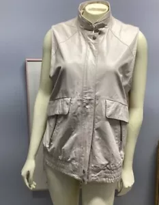 Club Monaco Vest Leather Eden Sz M - Picture 1 of 10