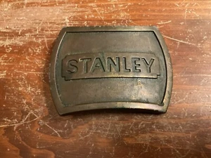 Vintage Brass Belt Buckle 1978 Stanley Works Tools Company Made in USA - Picture 1 of 5