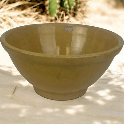 Cuenco mezclador vintage Pacific Yellowware 11-1/2" x 5-1/2" California Pottery 20th Foto 1 de 4