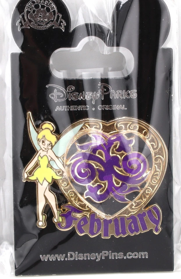 Prendedor Disney Tinker Bell baratijas piedra de nacimiento colección FEBRERO prendedor Foto 1 de 1