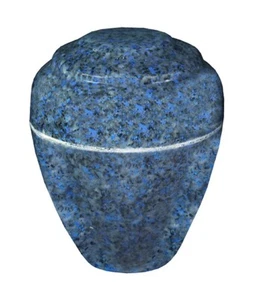 Small/Keepsake 18 Cubic Inch Sapphire Vase Cultured Granite Cremation Urn Ashes - Picture 1 of 3