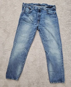 Pantalones de mezclilla Levis Premium 501 para hombre 38x32 azul cierre de botones Classiccore  - Imagen 1 de 6