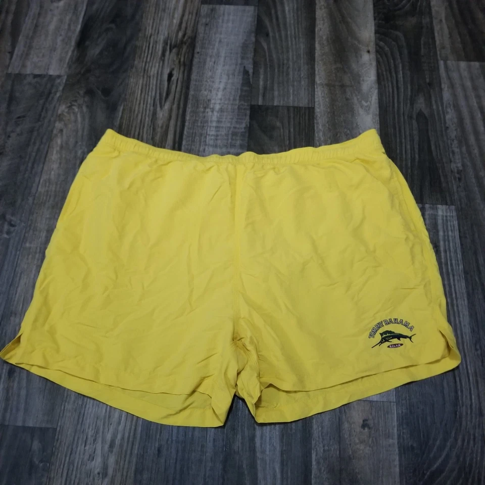 Tommy Bahama Shorts Mens Size XXL Yellow Tropical Beach Board Swim Trunks - Image 1 of 4