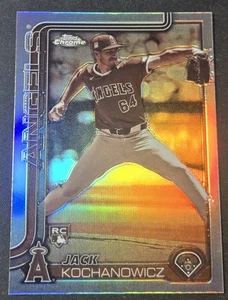 2025 Topps Chrome Jack Kochanowicz RC Sepia Refractor Los Angeles Angels - Picture 1 of 2
