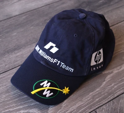 BMW WILLIAMS F1 TEAM HAT NAVY BLUE RACING HP MARK WEBBER 7 ADJUSTABLE 58 CM. - Image 1 of 4