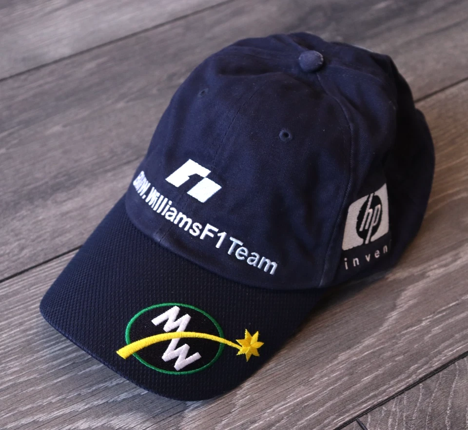 BMW WILLIAMS F1 TEAM HAT NAVY BLUE RACING HP MARK WEBBER 7 ADJUSTABLE 58 CM. - Image 1 of 4