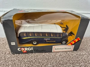 CORGI CLASSICS 1/50 BEDFORD TYPE OB COACH CORGI TOY LOGO DIECAST BUS MODEL BOXED - Picture 1 of 3
