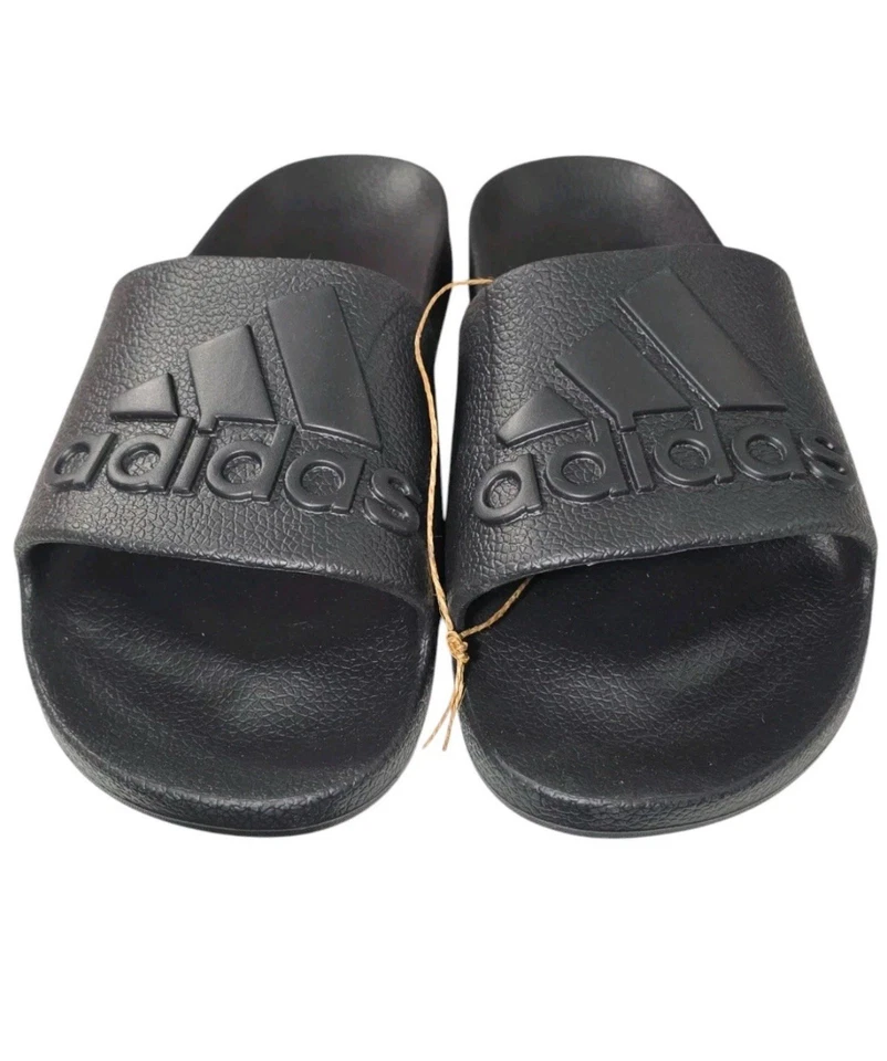 Adidas Adilette Aqua Slides Black Unisex US Men 9 US Women 10 Slip-On Footwear
