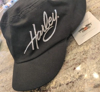 Gorra negra con estrás Harley Davidson "Harley Bling" Spellout para damas  Foto 1 de 4