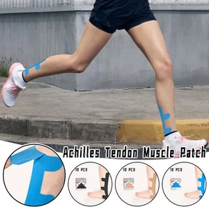 10 Stück Achillessehne Muskelpflaster Atmungsaktiv Wasserdicht Knöchel Sport Band - Bild 1 von 15