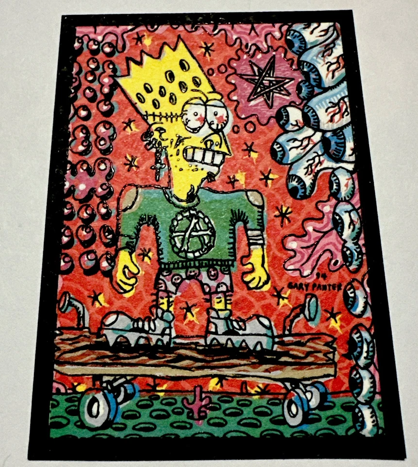 Tarjeta de arte artística rara 1994 Skybox Los Simpson serie 2 #A3 Gary Panter Foto 1 de 4