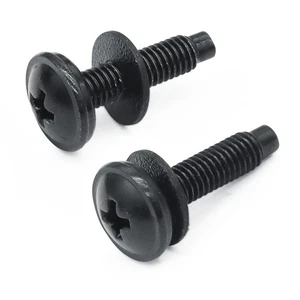 50 Stück 10-32 Rackschrauben, Käfigbefestigungsschrauben mit Nylon Rackscheiben, schwarz - Bild 1 von 5