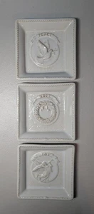 Juliska Cornerstone Mini Square Tray Dish Joy Peace Hope 4.5" Set Of 3 - Picture 1 of 8