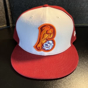 Buffalo Bisons AAA New Era Fitted Hat 7&7/8 Chicken Wing Blue Cheese Rare EUC - Picture 1 of 12