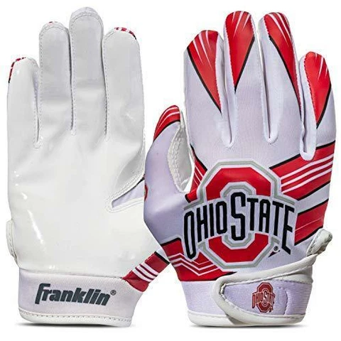 Franklin Sports Ohio State Buckeyes Youth College Football Receiver Gloves Cover