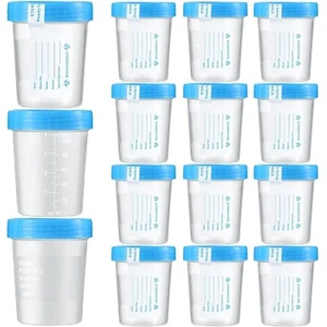 15 Pcs Disposable Urine Cup Specimen Cups with Lids and Blue - Picture 1 of 7