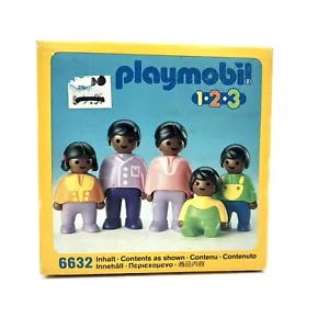 RARE PLAYMOBIL 123 Set 6632 AFRICAN AMERICAN Black Family Vintage 1990 - Picture 1 of 5