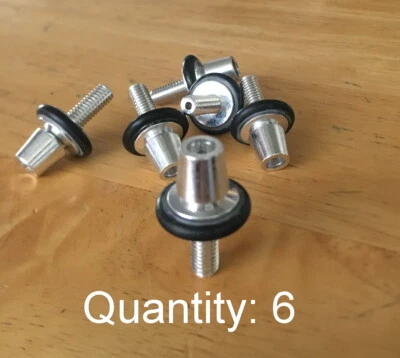 SIX [6] -  6MM Brake Cable Barrel Adjuster W/ Nut - LOT OF 6  - Image 1 of 2