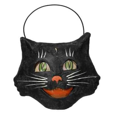 BETHANY LOWE DESIGNS Small Vintage Happy Cat Bucket Ornament