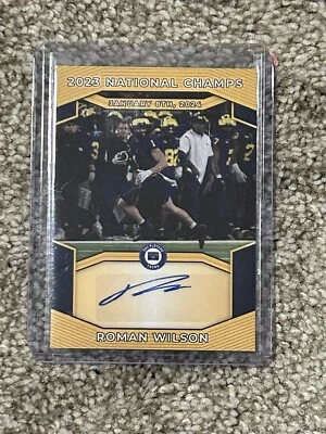 ROMAN WILSON Players Trunk 2023 National Champs Signed Michigan Wolverines Auto - Image 1 of 2