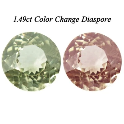Charismatic 1.49ct Round Cut Color Change Diaspore 100% Natural Mined at Turkey - Image 1 of 4