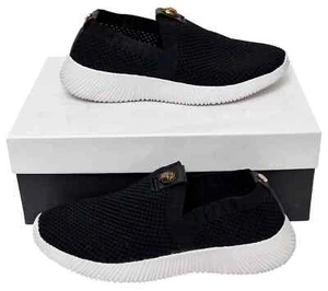 Zapatillas deportivas sin cordones negras planas KURT GEIGER Lorna para dama precio de venta sugerido por el fabricante 89 GBP - Imagen 1 de 9