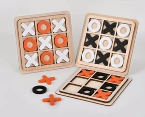 Wooden Tic Tac Toe Board Game Kids Toys Brain Games Puzzles - Picture 1 of 14