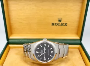 Rolex Explorer I 114270 Steel Oyster Black 36mm Watch Box Papers Mint Condition - Picture 1 of 12
