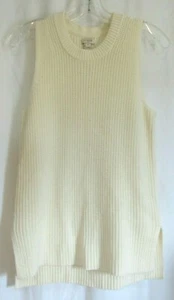 J. Crew Beige Wool Blend Split Sides Sleeveless Sweater Size XS EUC - Imagen 1 de 3
