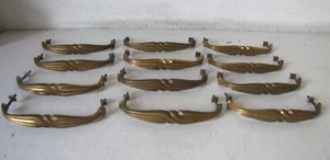 MANIGLIE IN OTTONE DORATO PER MOBILI ANNI 60 - Picture 1 of 8
