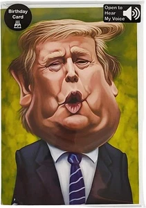 President Donald Trump Talking Birthday Card Humour Voice - Picture 1 of 4