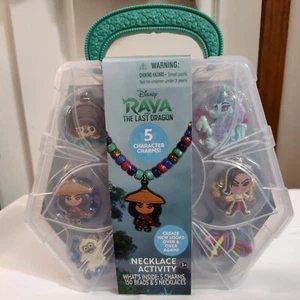 Raya The Last Dragon Necklace Activity Set 5 Charms 150 Beads 5 Necklaces New - Picture 1 of 5