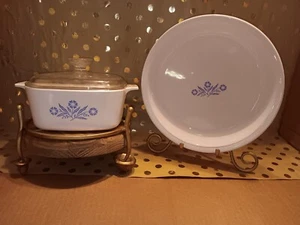 Two pieces vintage corning ware blue flower design FREE SHIPPING - Picture 1 of 3