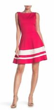 NWT $128 Adorable Love Ady Fit and Flare Skater Dress Striped Pink Size Small