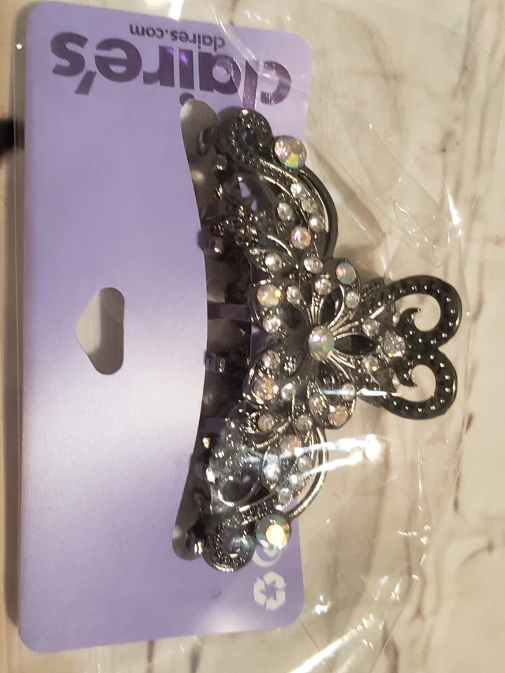 NUEVO Claire's Hermosa Pinza de Metal con Estrás Foto 1 de 3