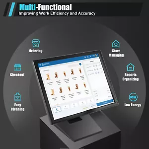 17 In LCD Touch Screen Monitor USB VGA For Retail Cafe Bar Restaurant 1280x1024 - Picture 1 of 14