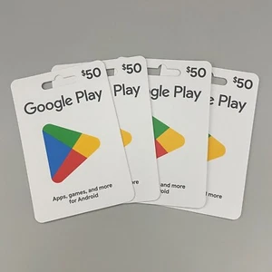 4x $50 Google Play Gift Card, Apps, Games and More, Delivery by USPS MAIL ONLY - Picture 1 of 1