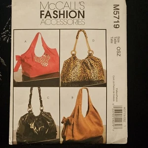 McCalls # M5719 Purse Pattern New Uncut From 2008 - Picture 1 of 18