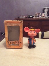 Rarissimi pupazzo in gomma topo gigio maria perego in box da collezione