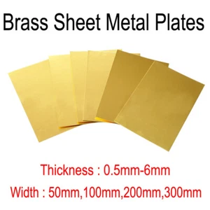 Thin Brass Sheet Metal Plates Guillotine Cut Various Sizes 0.5mm-6mm Thickness - Picture 1 of 11