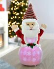 Santa with 8 Musical Songs and Snowing Snowflake Inside Colour LED Body 35 cm