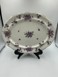 Vintage Hammersley "Victorian Violets" Hand Painted 16" Oval Platter - Picture 1 of 3