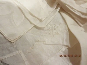 20 VINTAGE WHITE HANKIES--LACE CROCHET EDGES--#R30A-3 - Picture 1 of 24